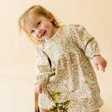 Organic Smocked Dress - Gardenia