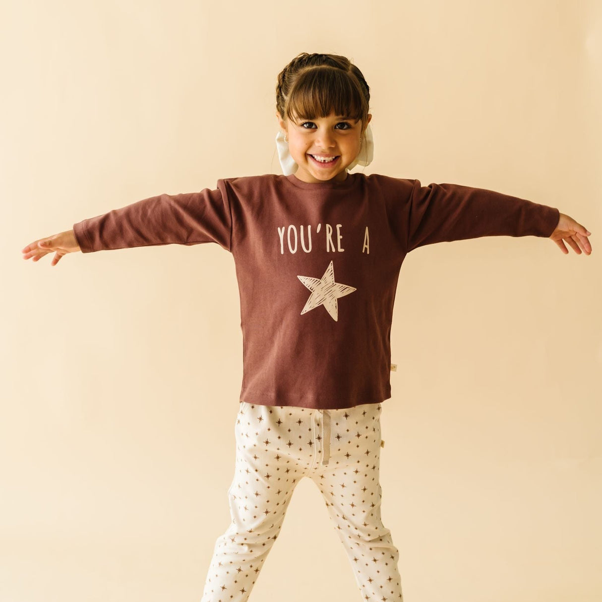 Organic Long Sleeve Tee & Pant Set - You're a Star