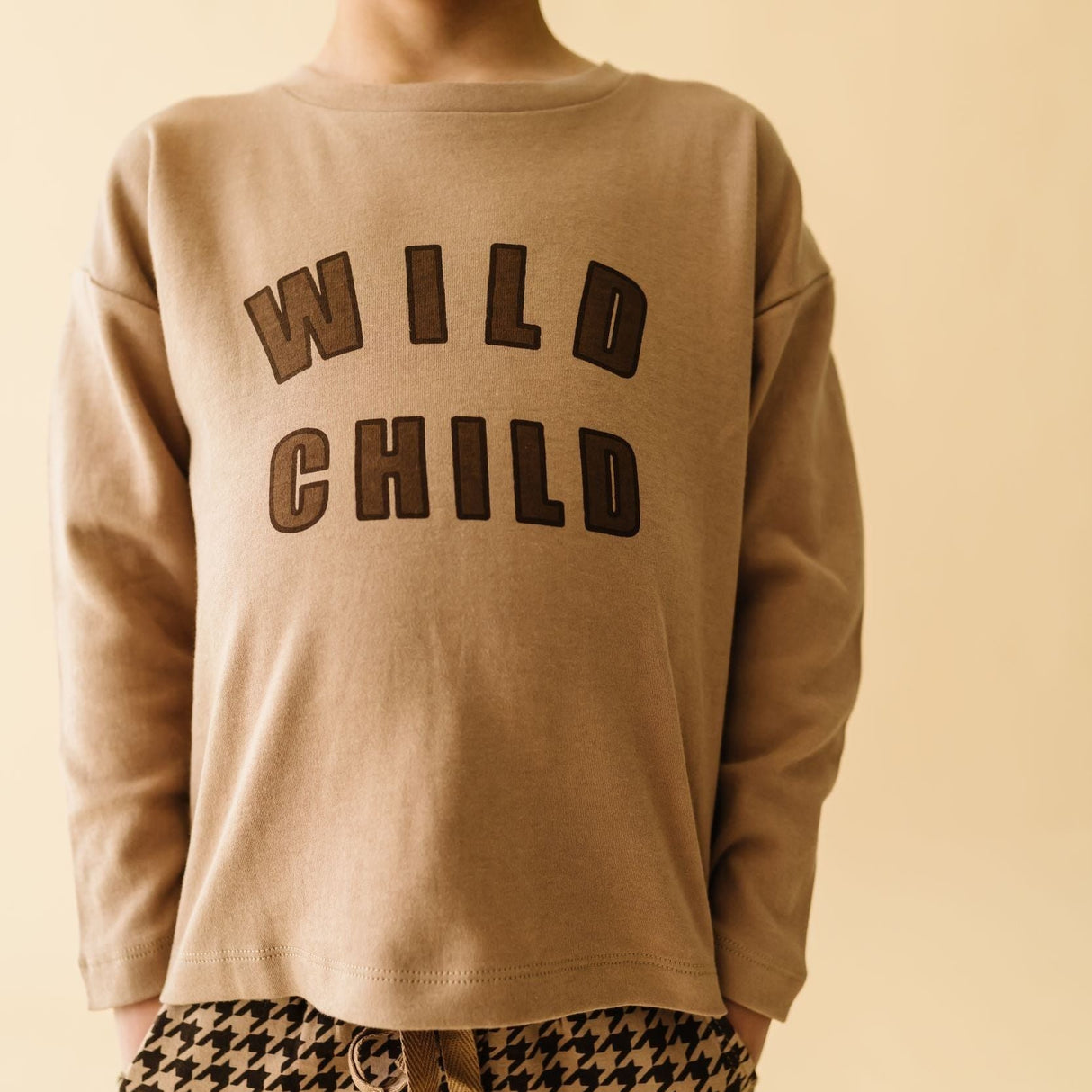 Organic Long Sleeve Tee & Pant Set - Wild Child Placement Tee