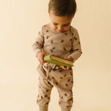 Organic Kimono Onesie & Pants Set - Acorn