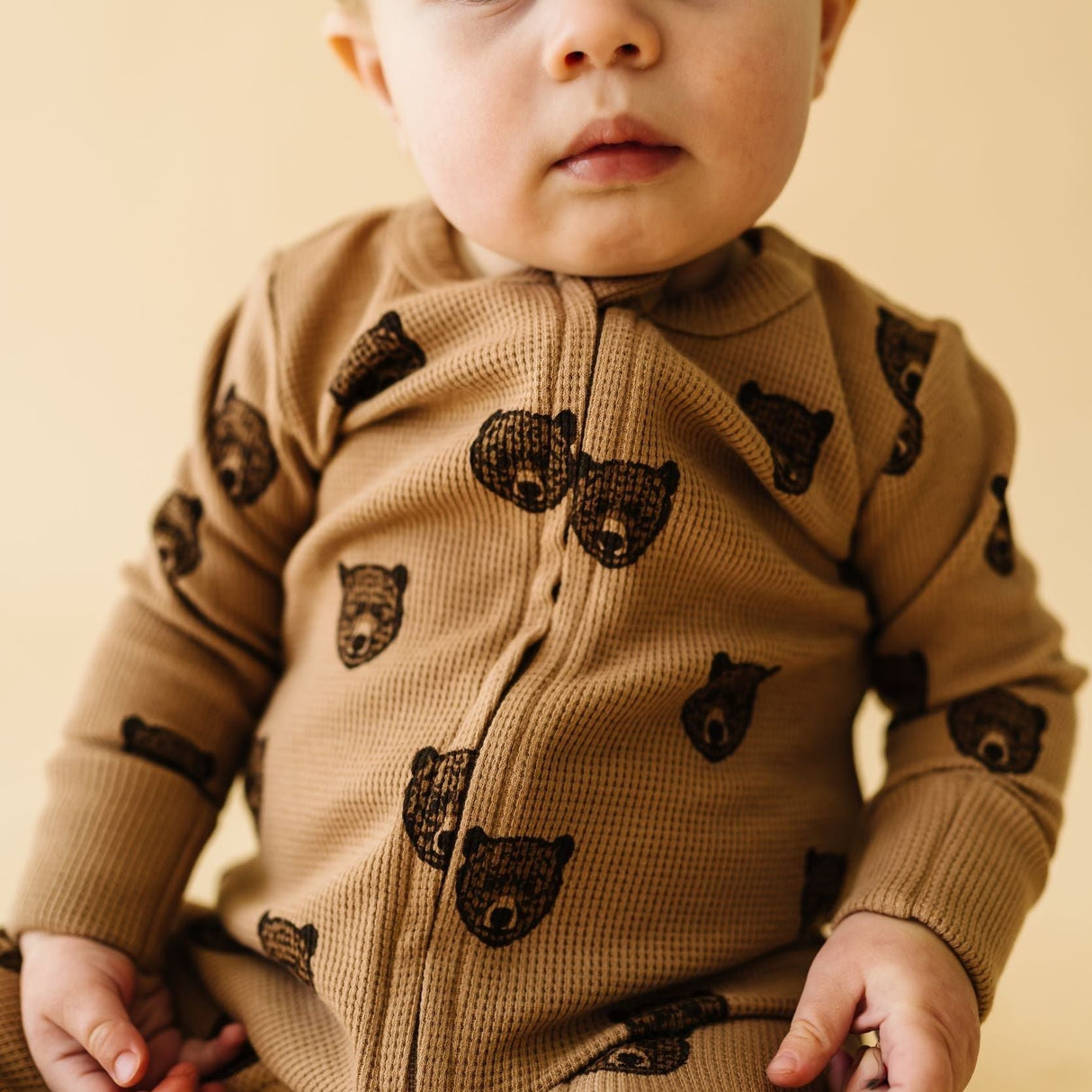 Organic 2-Way Zip Romper - Wild Bear