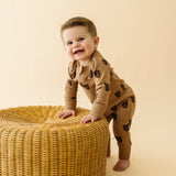 Organic 2-Way Zip Romper - Wild Bear