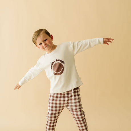 Organic Long Sleeve Tee & Pant Set - Choose Happy