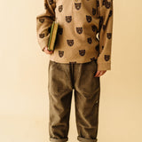 Organic Tee and Corduroy Pant Set - Espresso