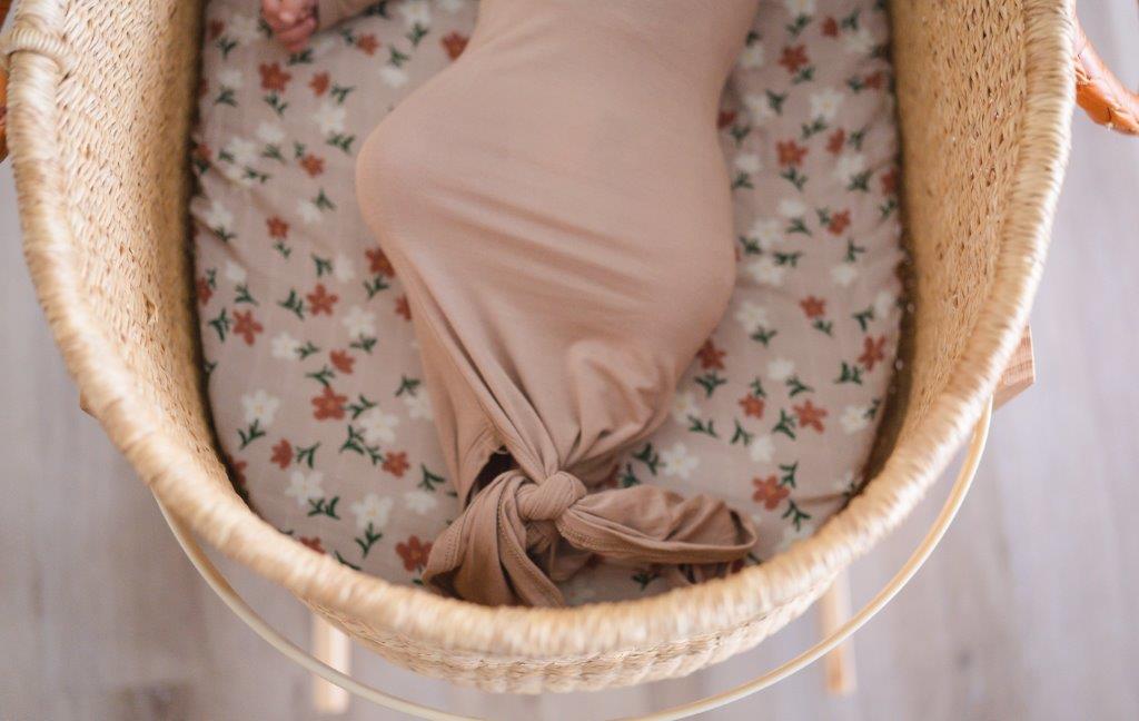 Knotted Baby Gown - Sand