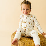 Organic 2-Way Zip Romper - Fungi