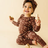 Organic Ruffle Onesie & Pants Set - Winter Bloom