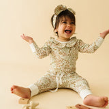 Organic Ruffle Onesie & Pants Set - Gardenia