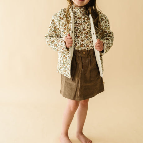 Organic Quilted Button Jacket - Daffodil