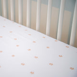 Pack N Play I Portable Crib Sheet Set - Mauve Tulip & Stripes