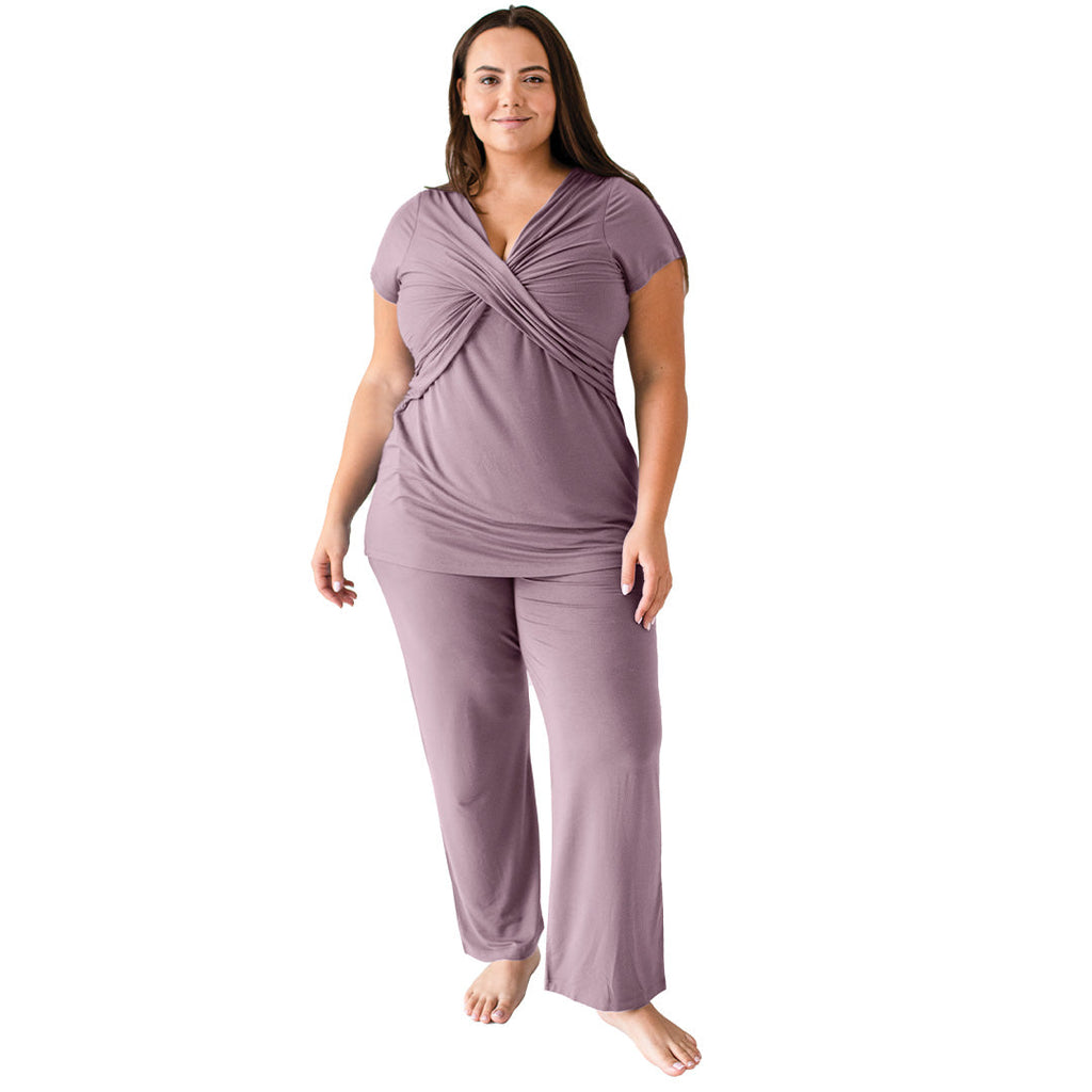 Davy Nursing & Maternity Pajamas, Slate Blue – Kindred Bravely