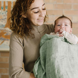 Cotton Muslin Swaddle Blanket - Cactus Lines