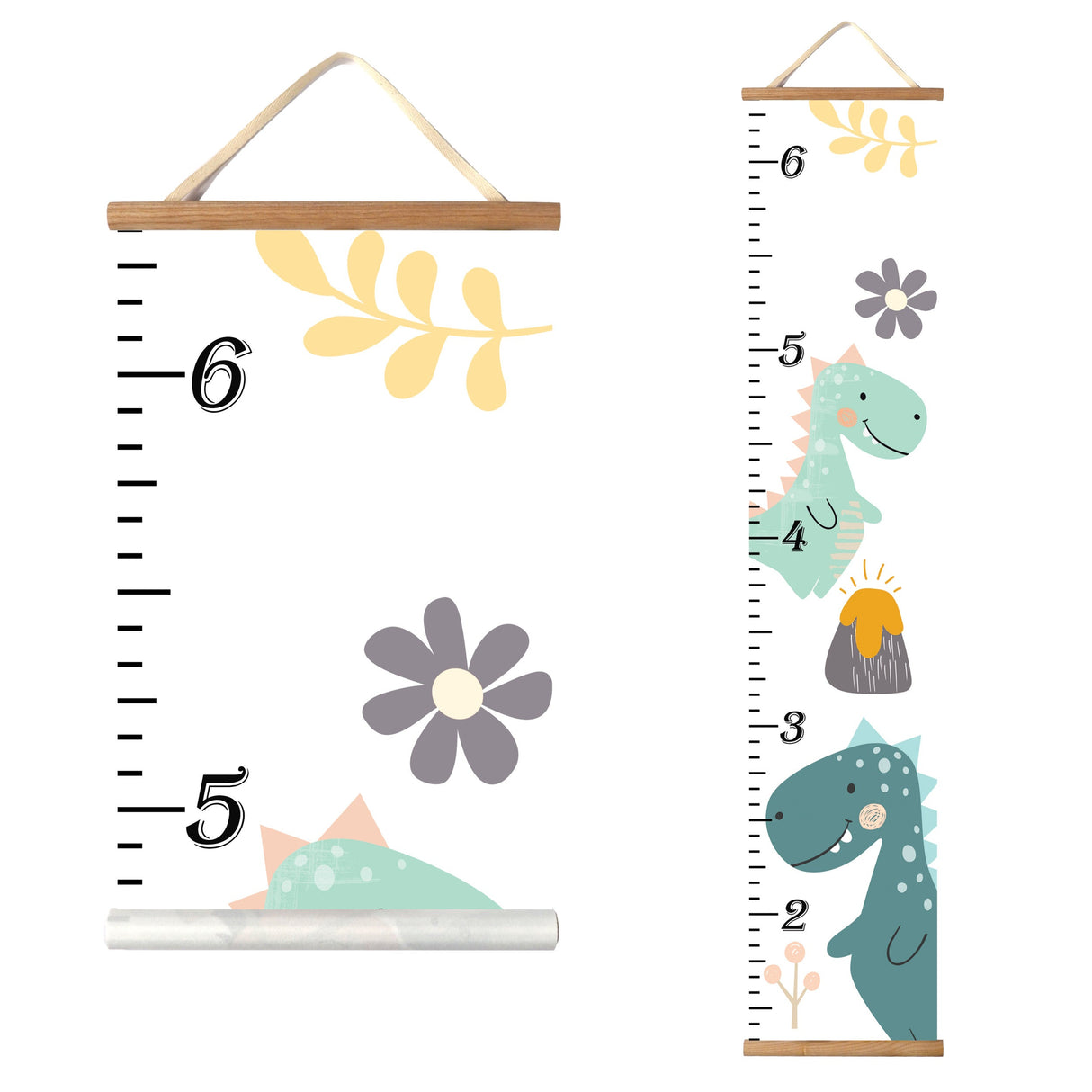 Canvas Kids Growth Chart - Dino