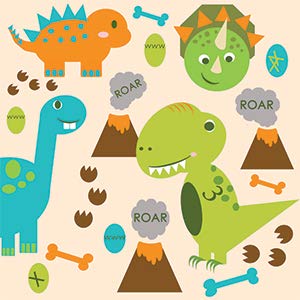 Dinosaur Learning Lovey Collection - HoneyBug 