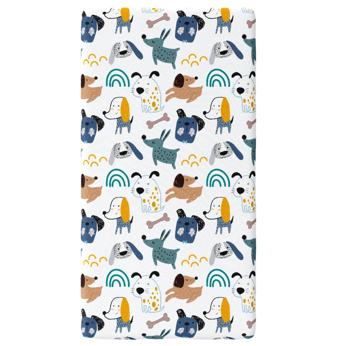 Fitted Crib Sheet - My Best Friends (Dogs)