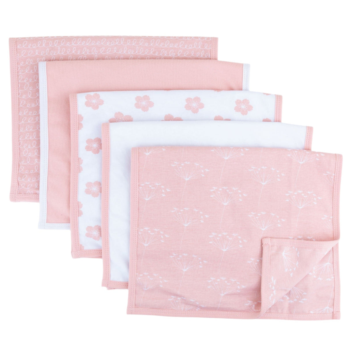 Waterproof Reversible Burp Cloths - Pink Combo