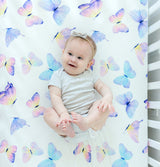 Fitted Crib Sheet - Butterfly