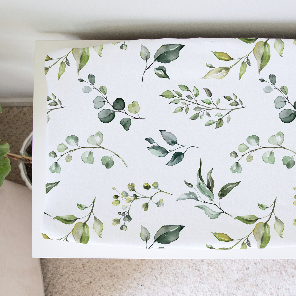 Changing Pad Cover - Eucalyptus