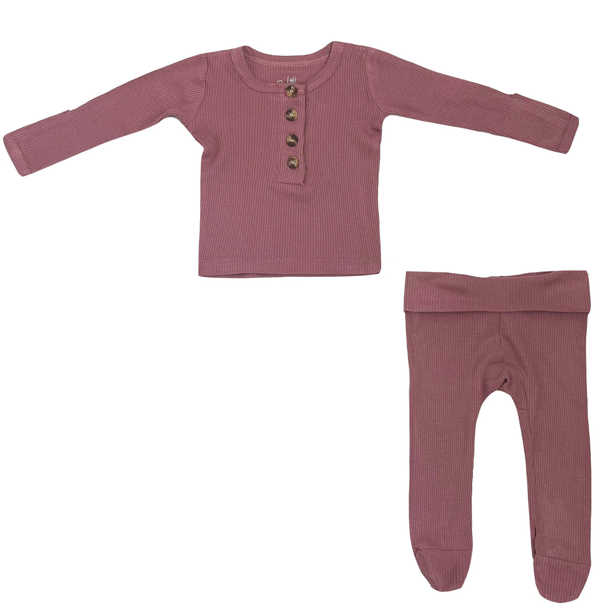 Softest 2 Piece Set - Waffle Mauve