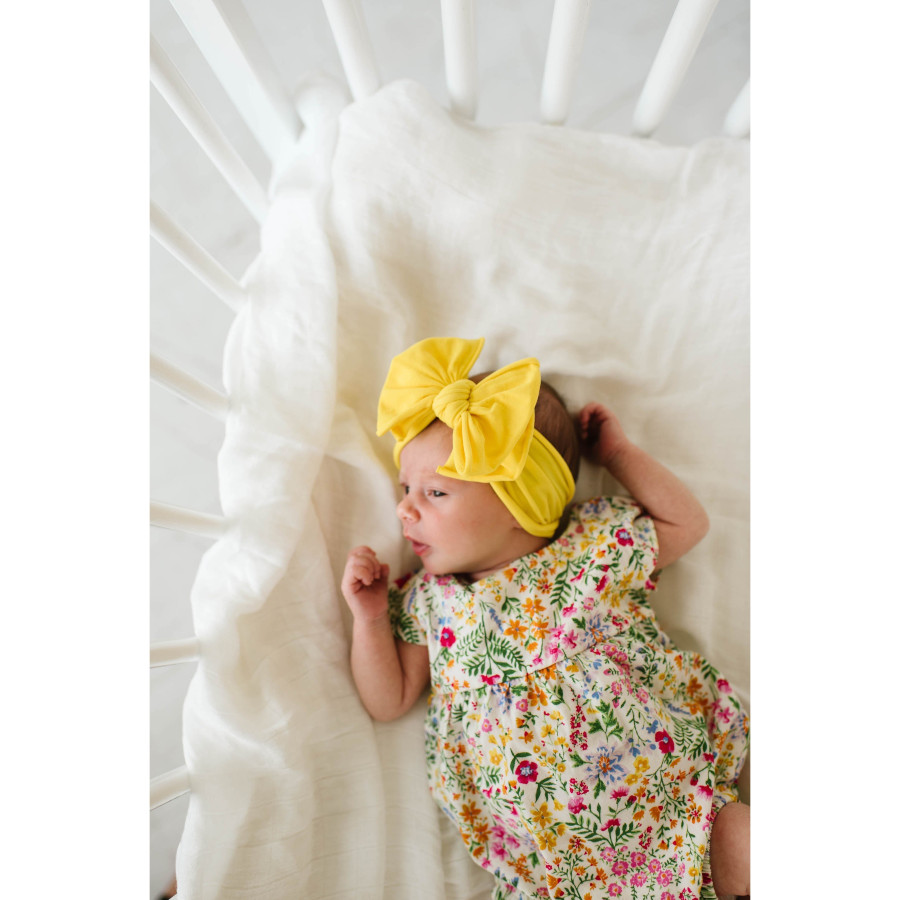 Baby Bloom Bows: Canary - HoneyBug 