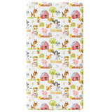 Fitted Crib Sheet - Farm Animals