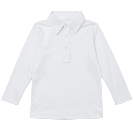 Finn Pima Cotton Long Sleeve Polo for Boys - White - HoneyBug 