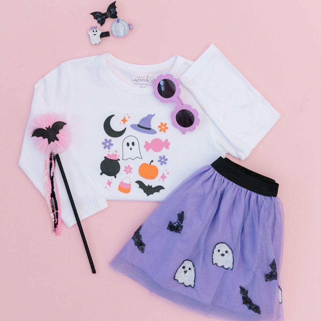 Halloween Fun Long Sleeve Shirt - White