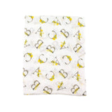 Floral Alphabet Single Oh So Soft Muslin Swaddle Blanket - HoneyBug 