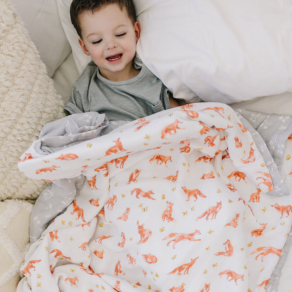 Fox Tales + Prairie Oh So Soft Snuggle Blanket - HoneyBug 