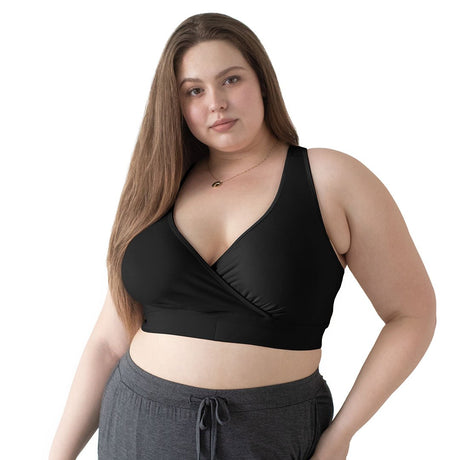 French Terry Racerback Nursing & Sleep Bra | Black - HoneyBug 