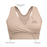 French Terry Racerback Nursing & Sleep Bra | Grey Heather - HoneyBug 