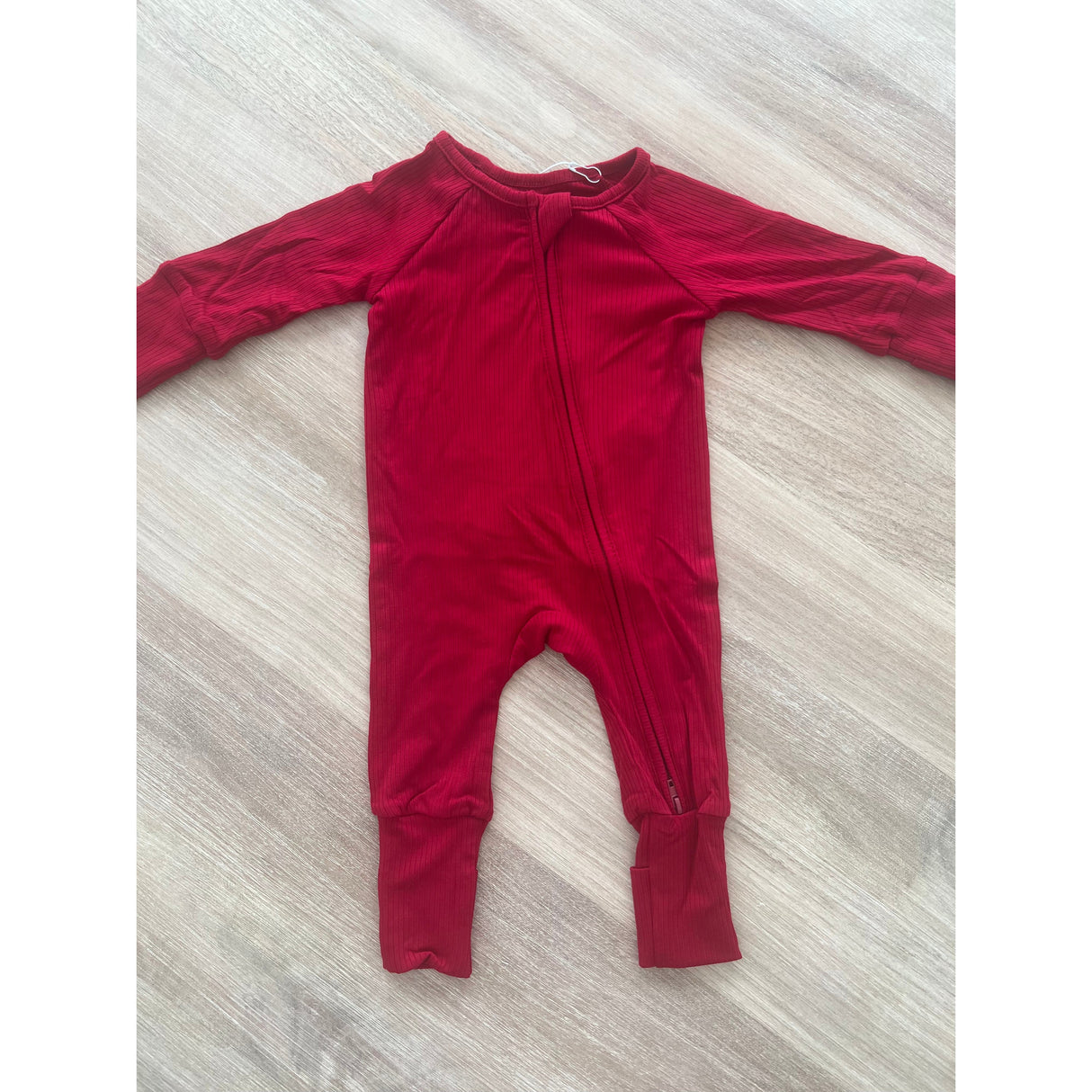 Ribbed Red Bamboo Jammies - HoneyBug 