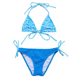 Santorini Blue Triangle Bikini - HoneyBug 