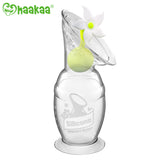 Haakaa Gen 2 Silicone Breast Pump with Suction Base 4 oz and Silicone Flower Stopper Set