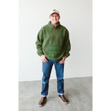 ADULT SHERPA ZIP PULLOVER | SPRUCE - HoneyBug 