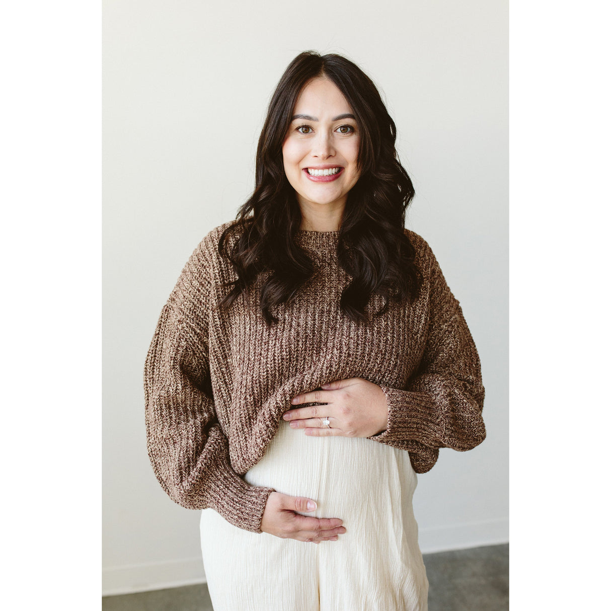 ADULT CHUNKY KNIT SWEATER | BARK - HoneyBug 