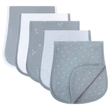 Reversible Burp Cloths - Blue Leaf - HoneyBug 