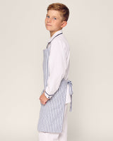 Kid's Apron in Navy French Ticking