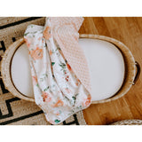 Premium Baby & Toddler Blanket - Peach Floral