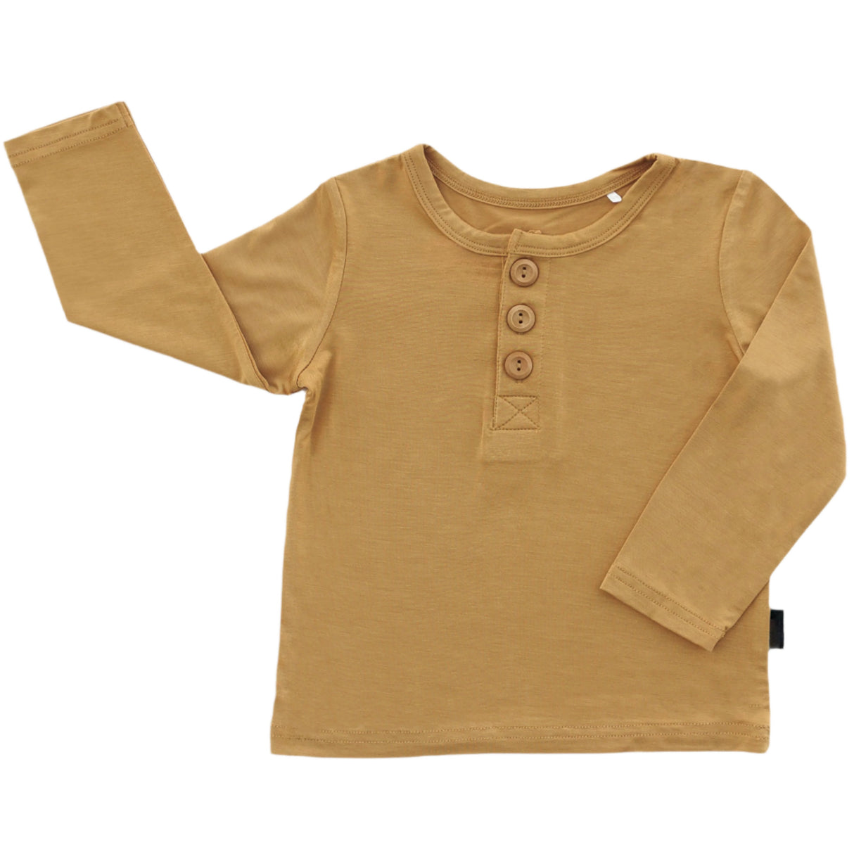 HENLEY LONG SLEEVE- Honey Mustard