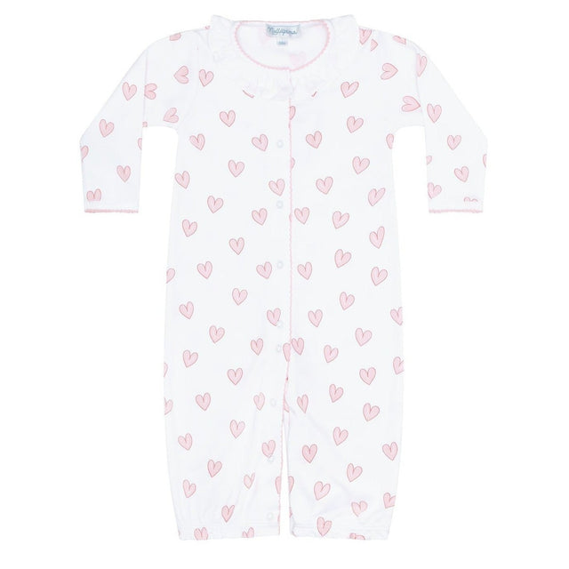 Pink Heart Print Converter Gown - HoneyBug 