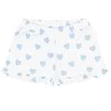 Blue Heart Print Shorts - HoneyBug 