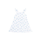 Blue Heart Print Ruffle Dress - HoneyBug 