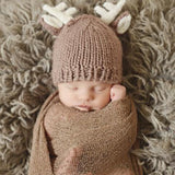 Hartley Deer Hat and Pant Newborn Set - HoneyBug 