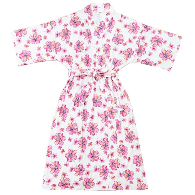 Hibiscus Kiss Bamboo Mama Robe - HoneyBug 