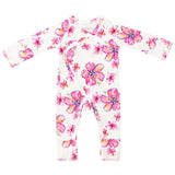 Hibiscus Kiss Bamboo Newborn Coverall - HoneyBug 