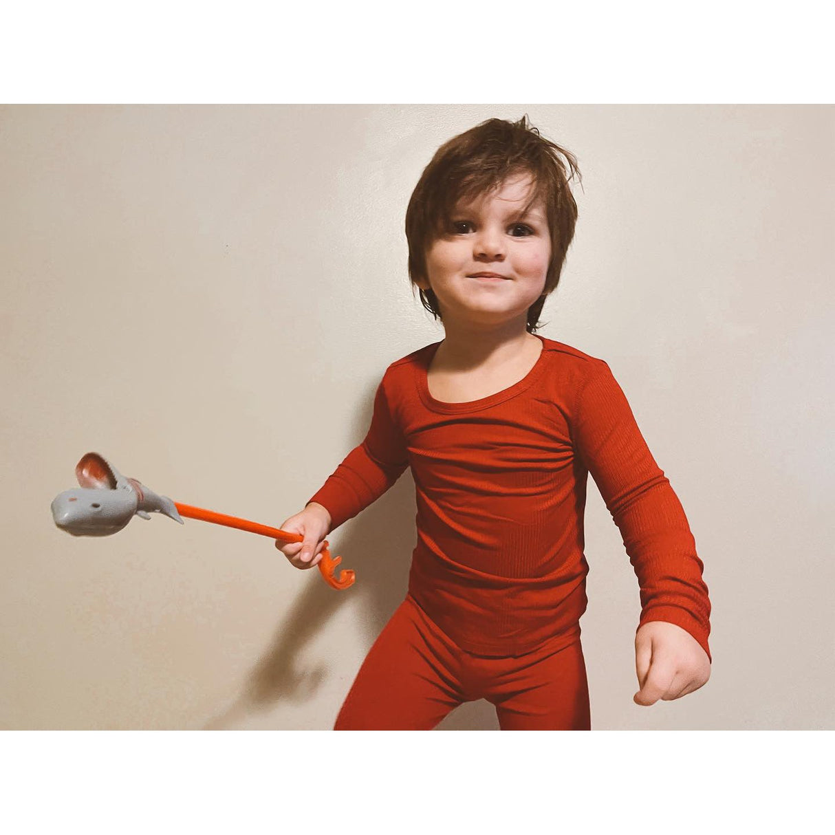 Ribbed Red Bamboo Jammies - HoneyBug 