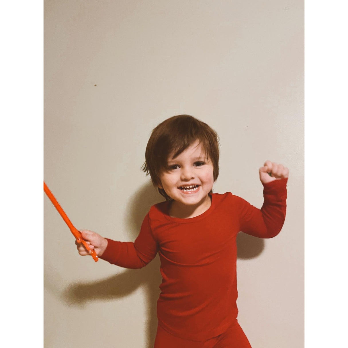 Ribbed Red Bamboo Jammies - HoneyBug 