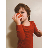 Ribbed Red Bamboo Jammies - HoneyBug 