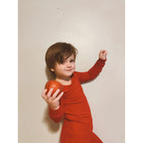 Ribbed Red Bamboo Jammies - HoneyBug 